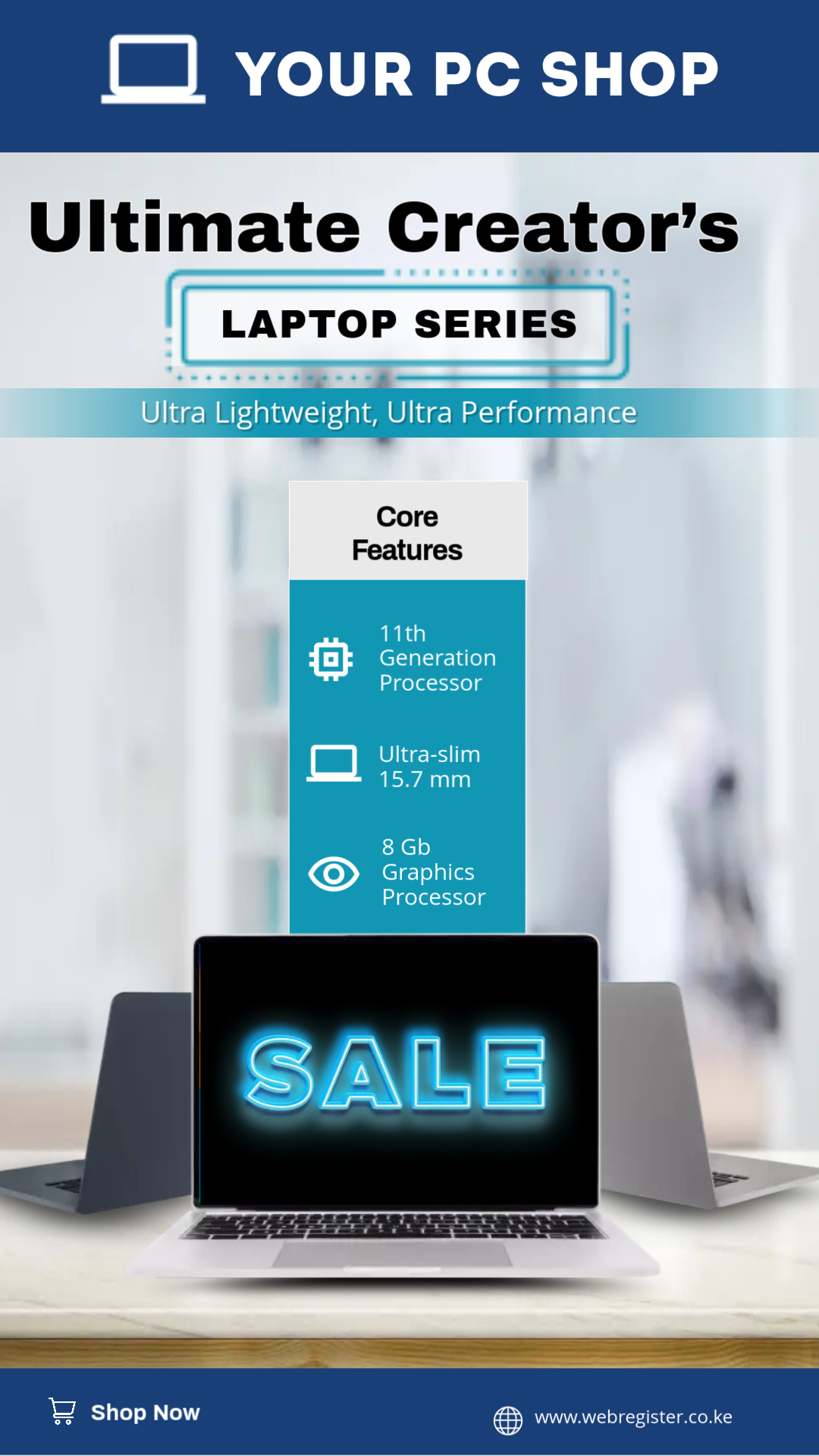 Laptop Shop Rollups -